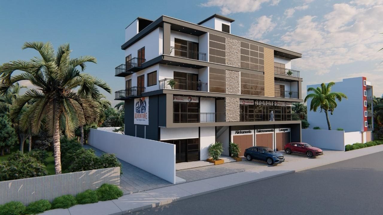Projeto de edifício comercial e residencial