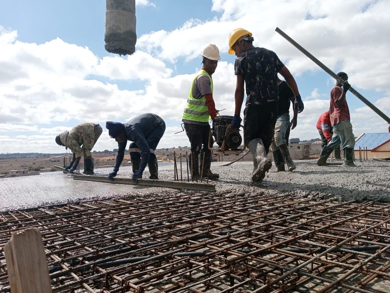 Betonagem de laje em obra